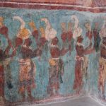 The Temple of the Murals at Bonampak, which preserves the finest Maya wall paintings known.