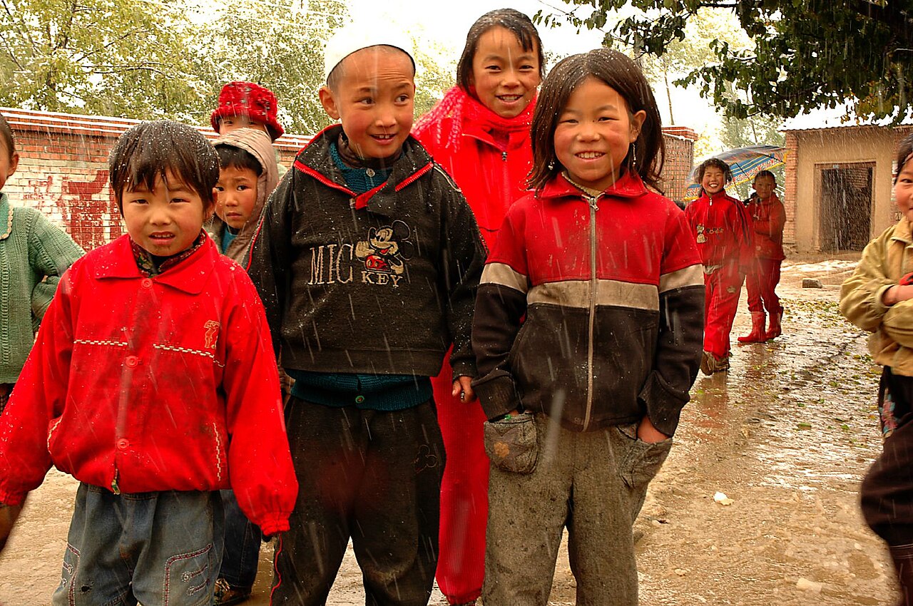A school in Jishishan, the Bonan county