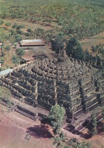 Borobudur, the great ninth-century Buddhist monument on the island of Java.