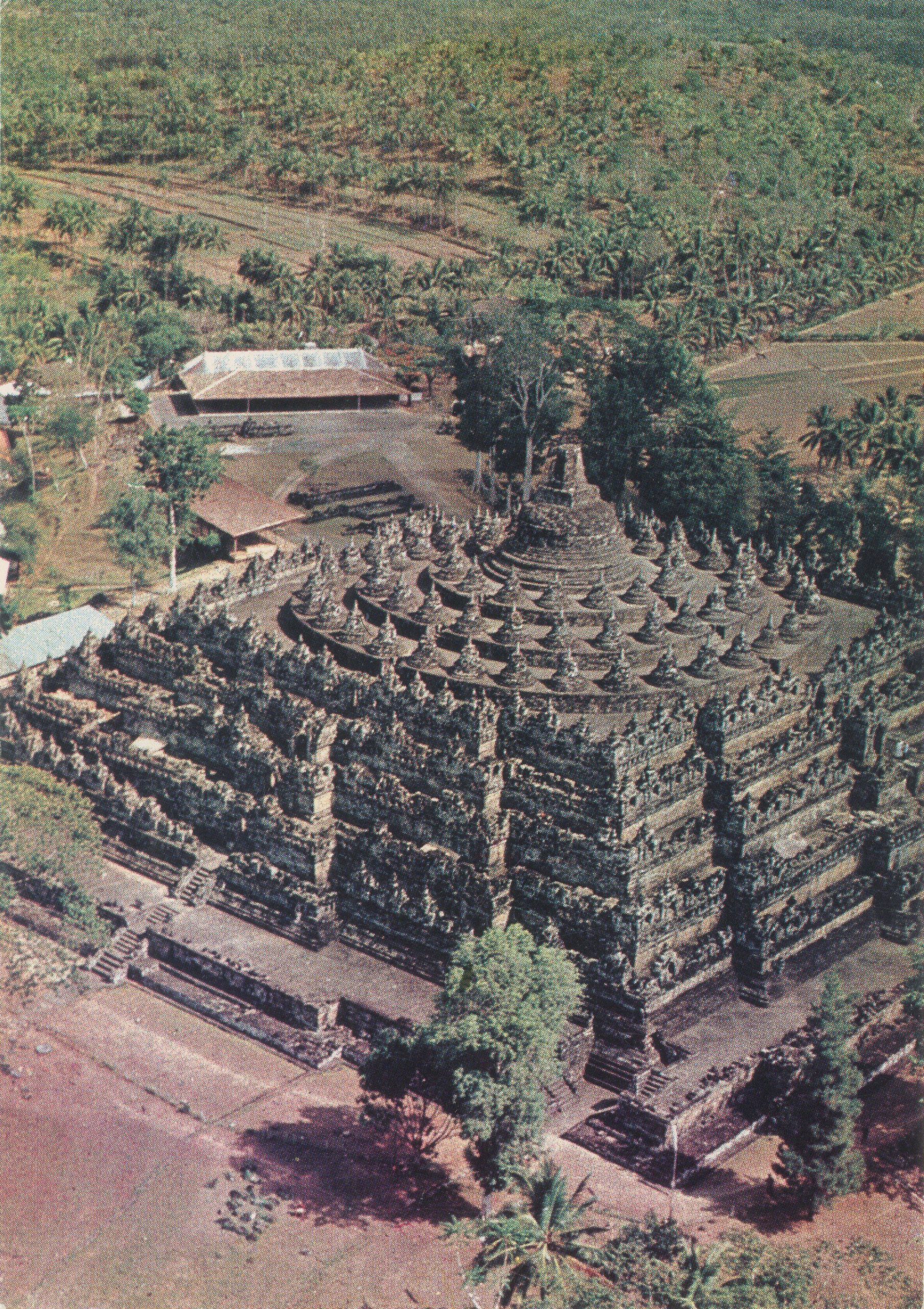 Borobudur, the great ninth-century Buddhist monument on the island of Java.