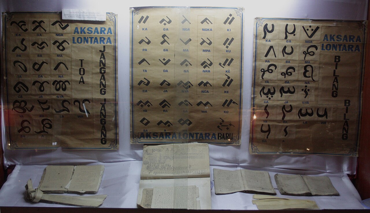 The Lontara script traditionally used to write Bugis