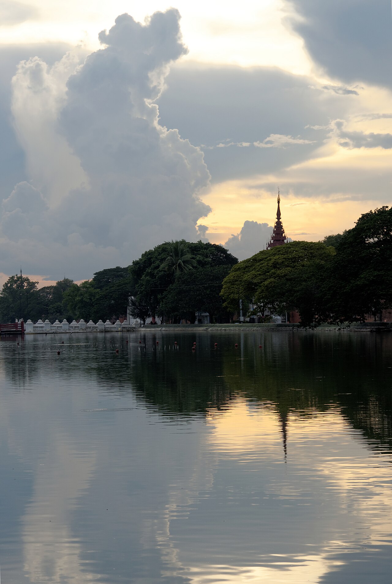 The royal palace at Mandalay, seat of the last Burmese kings