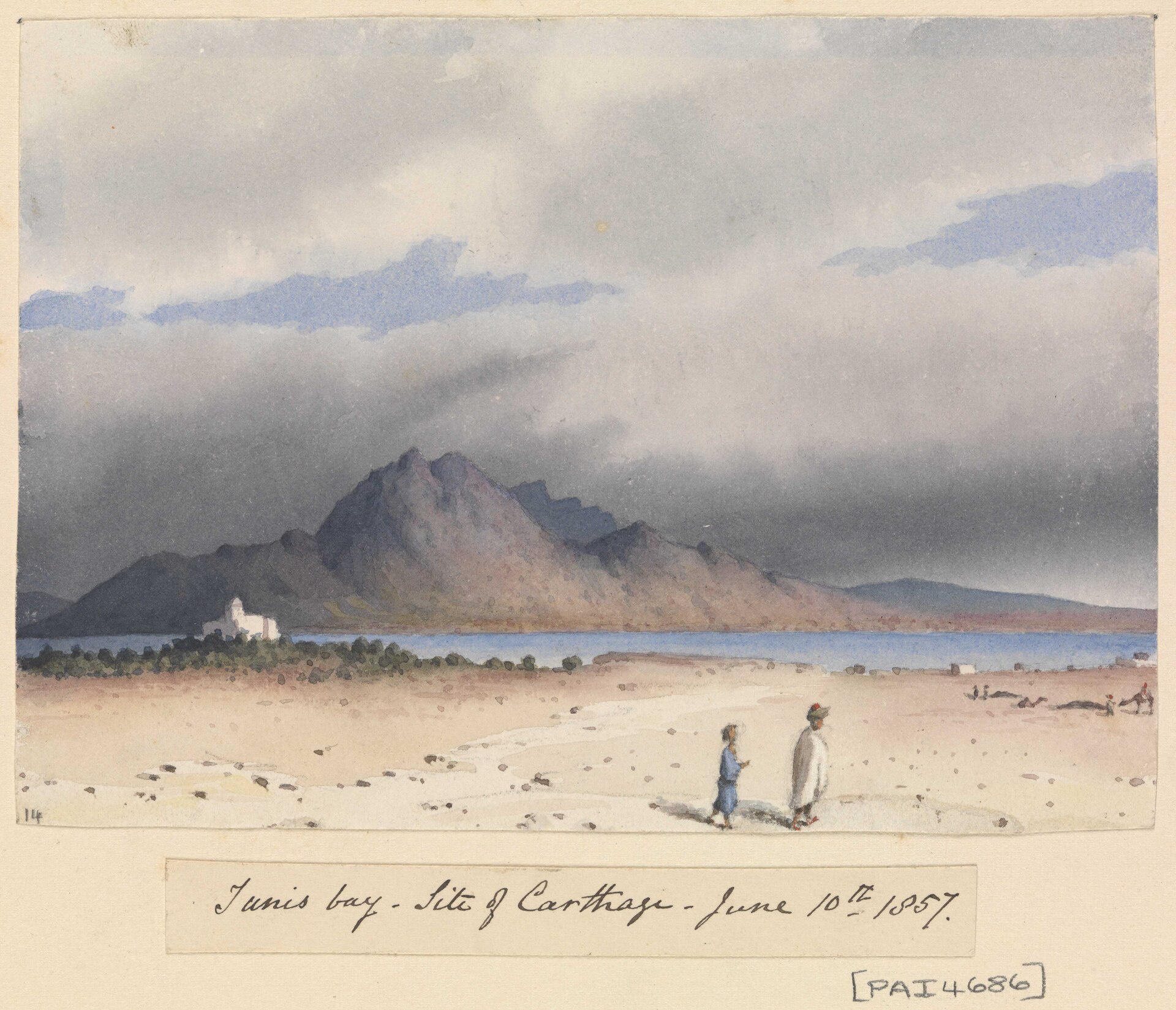 The coast of Carthage on the Gulf of Tunis, the setting of the ancient maritime power.