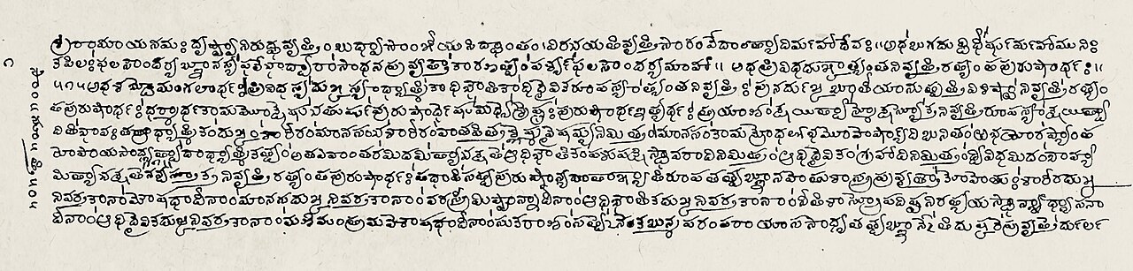 A Telugu-era manuscript; the Chenchu speak a form of Telugu