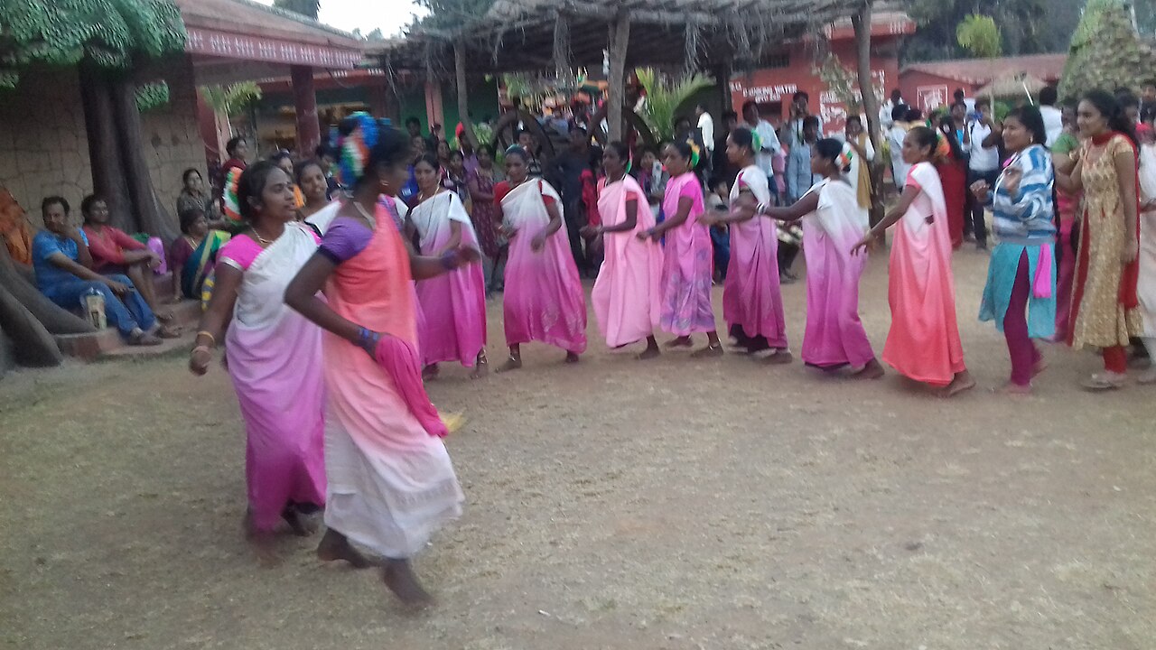 A tribal dance of the forest peoples of Andhra Pradesh