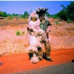 A Gule Wamkulu masked dancer of the Chewa, the great masked tradition of Malawi.