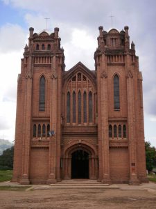 A church in Malawi; most Chewa today are Christian, over the older Nyau religion.