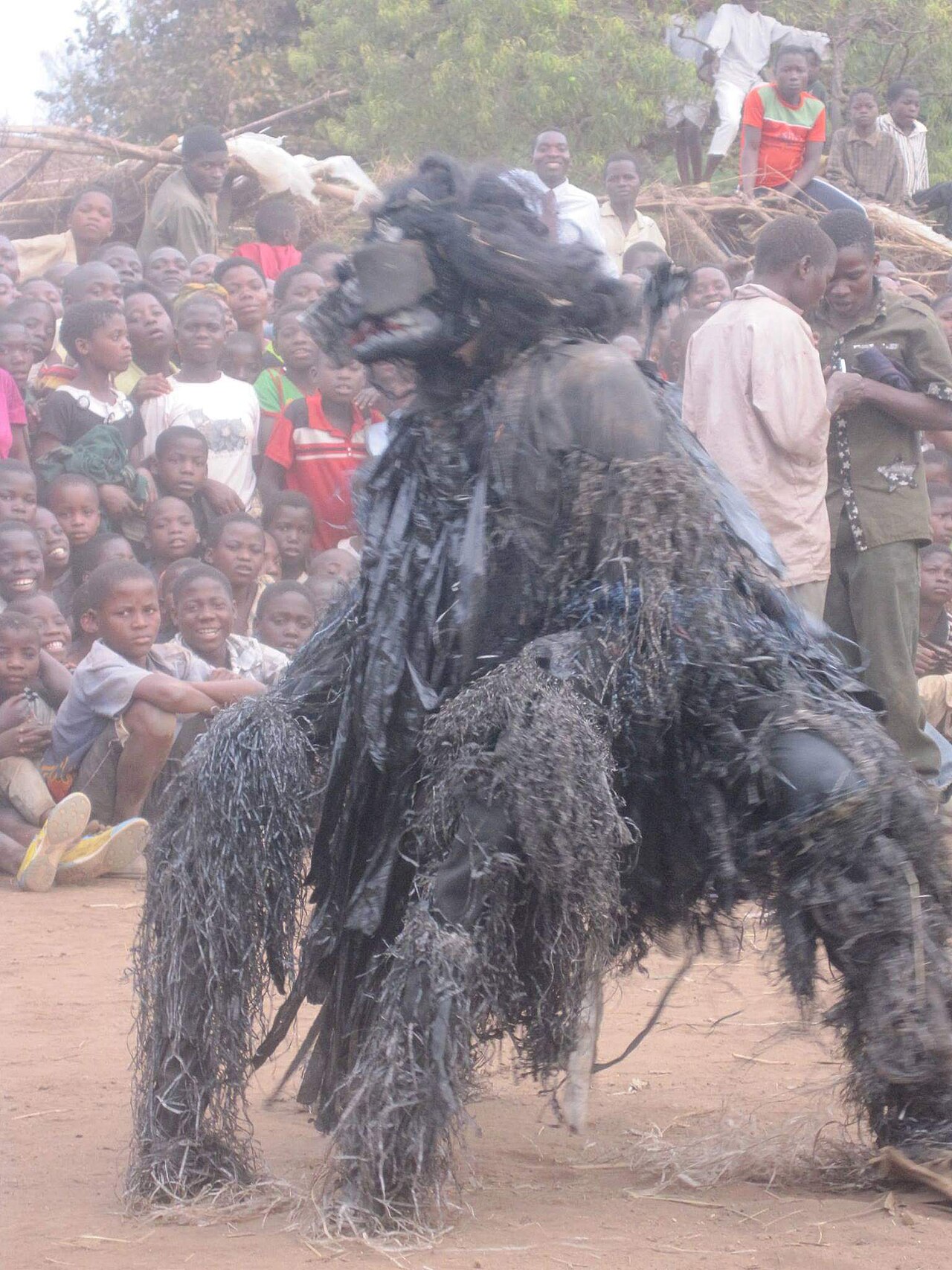 Gule Wamkulu dancers of Malawi, the masked spirits of the Nyau.