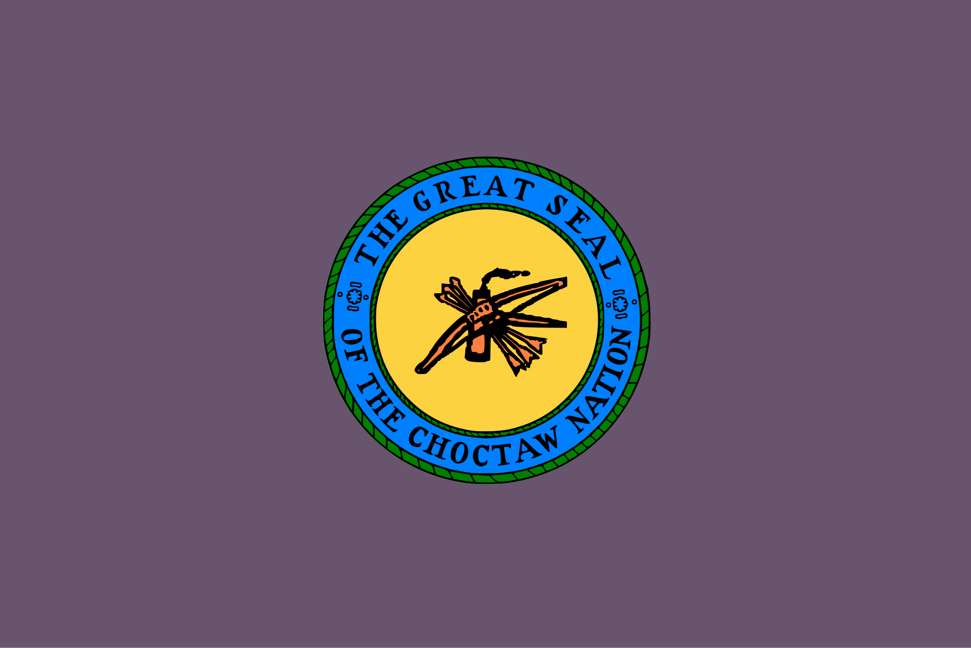 The flag of the Choctaw Nation of Oklahoma.