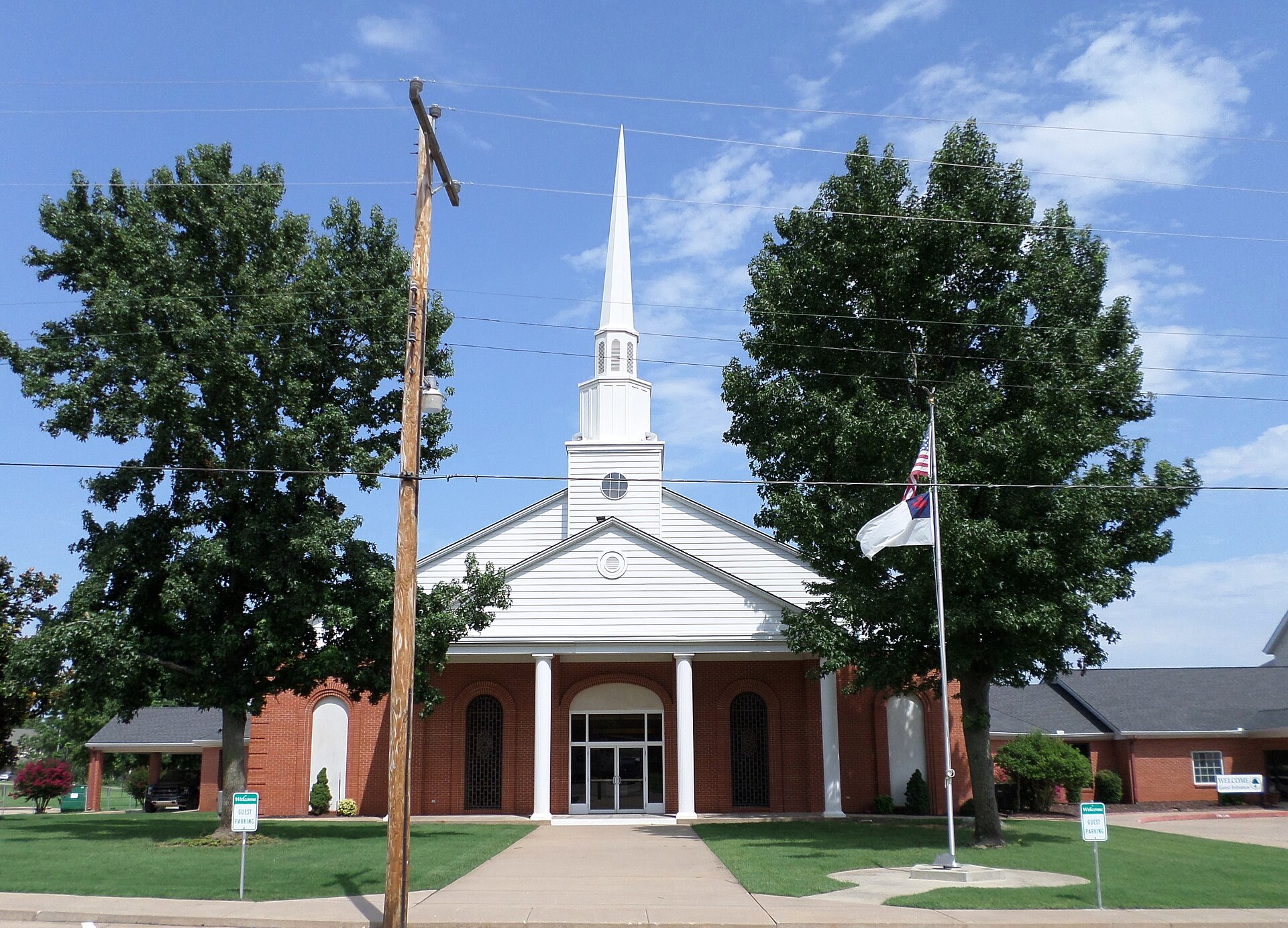 A Baptist church in Choctaw, Oklahoma; most Choctaw today are Christian.