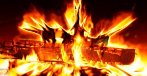 Fire at night