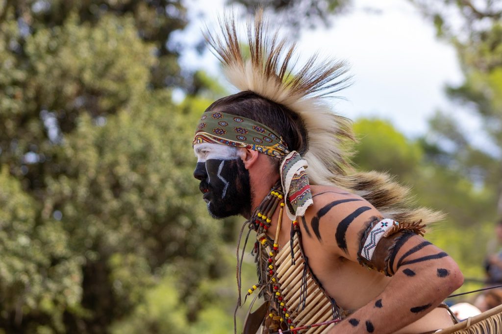 Man with face paint