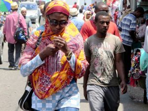 A Comorian woman; the Comorians are the people of the Comoro Islands.