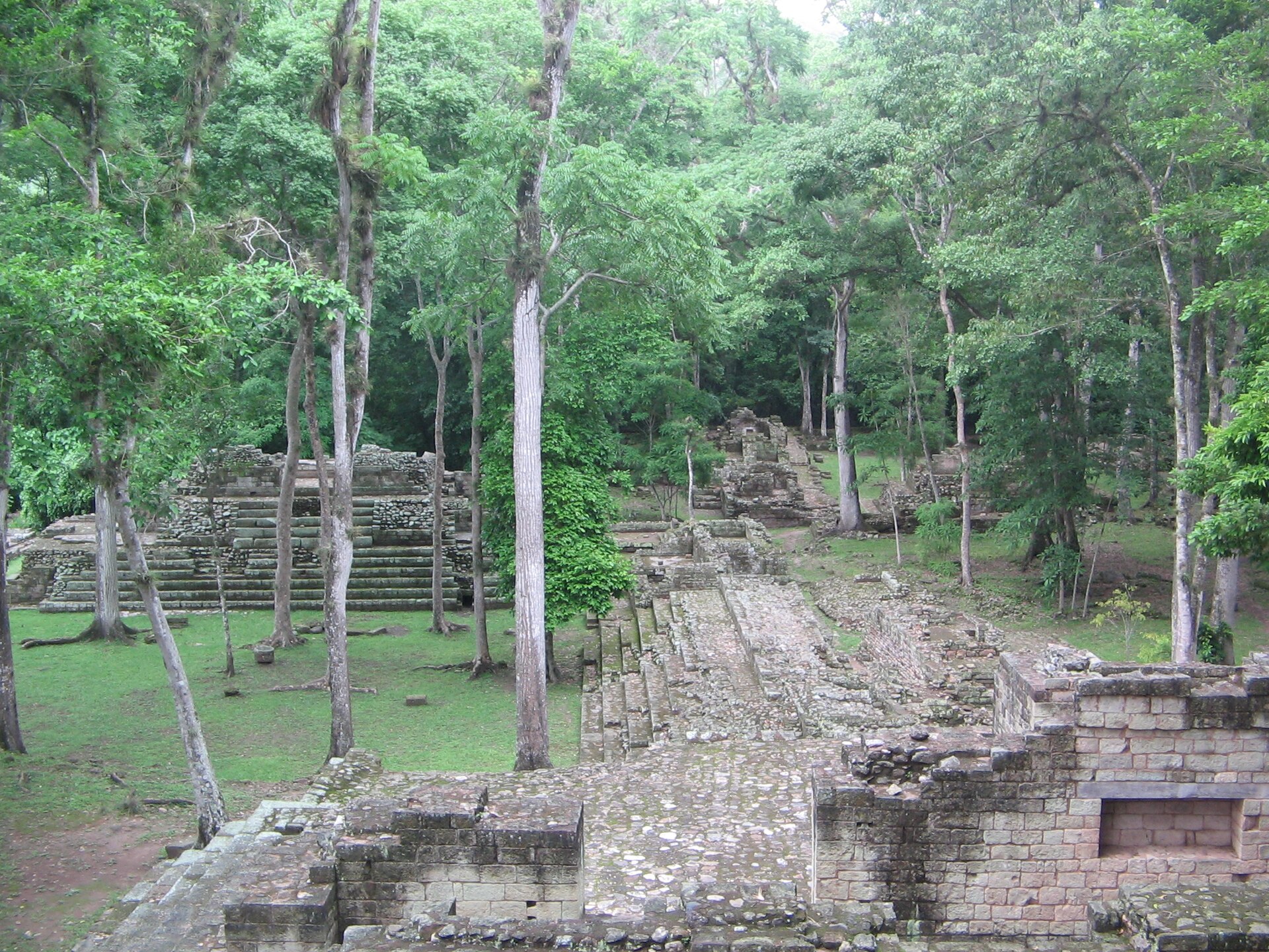 The Acropolis of Copán, a raised complex of temples and royal buildings