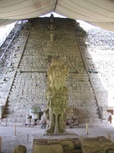The Hieroglyphic Stairway of Copán, whose steps carry the longest known Maya inscription