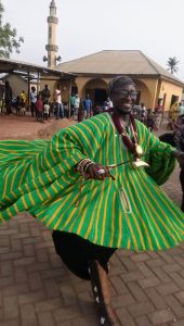 A Dagomba man leading the Takai dance in northern Ghana.