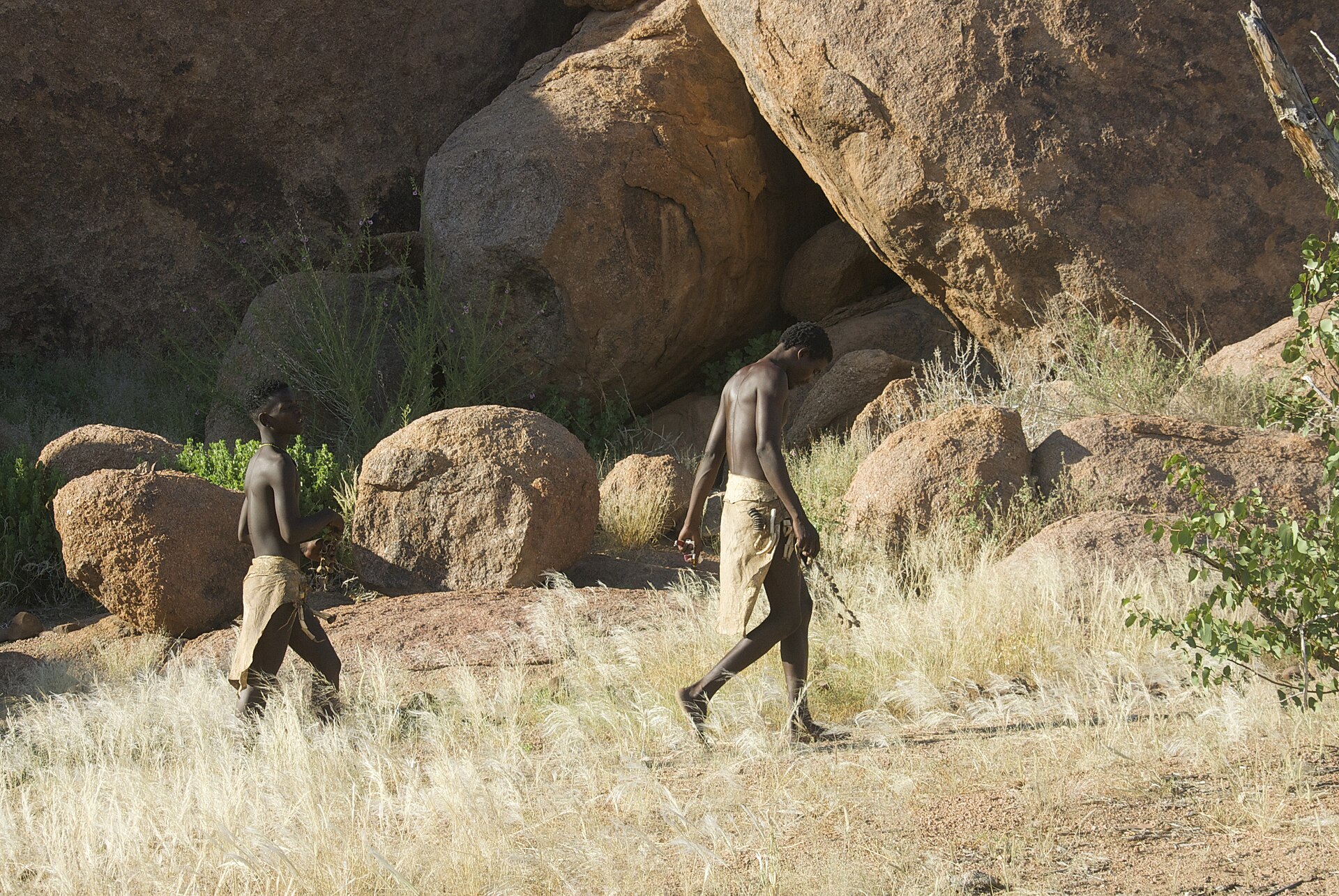 A demonstration of traditional Damara skills at the Damara Living Museum.