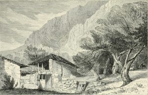 The ruins of Delphi set against the slopes of Mount Parnassus.