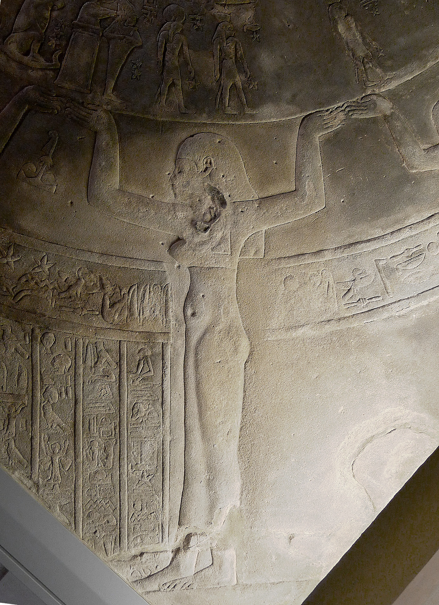 A cast of the famous Dendera zodiac, a rare map of the ancient sky.