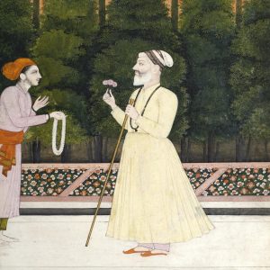 A Basohli (Pahari) miniature painting, a celebrated art of the Dogra hills