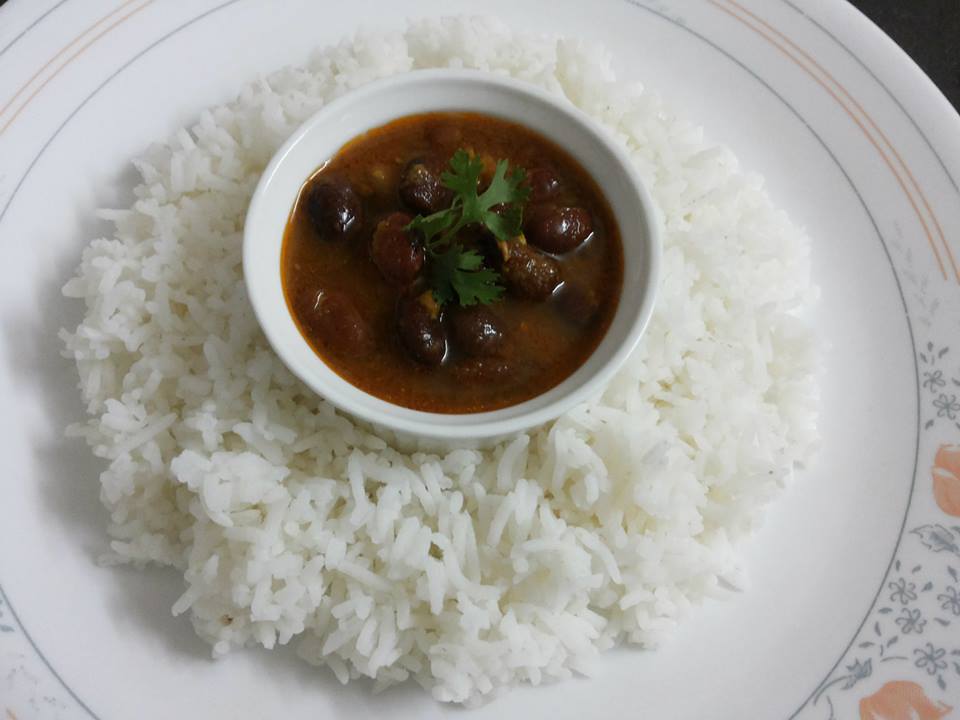 Rajma-chawal, kidney beans and rice, a signature Dogra dish