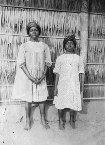 Duala girls in an early photograph; the Duala speak a coastal Bantu language.