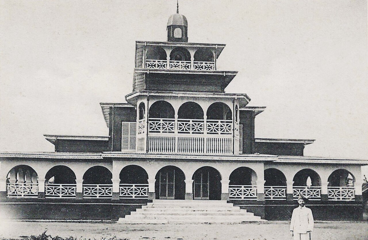 The palace of King Manga Bell, seat of one of the Duala royal houses.