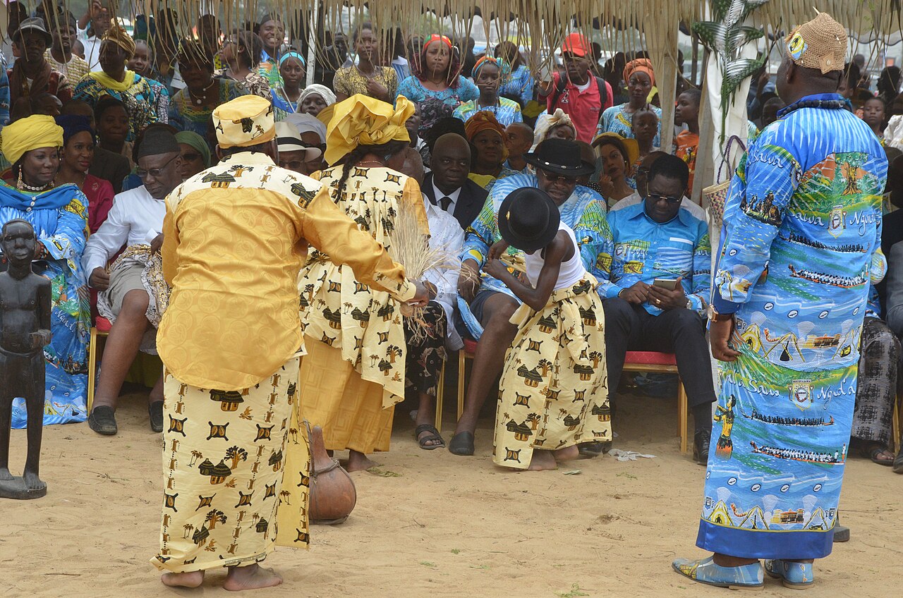 Sawa dancers performing at the Ngondo, the great Duala water festival.