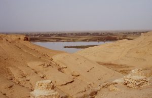 The mud-brick and stone defences of Dura-Europos.