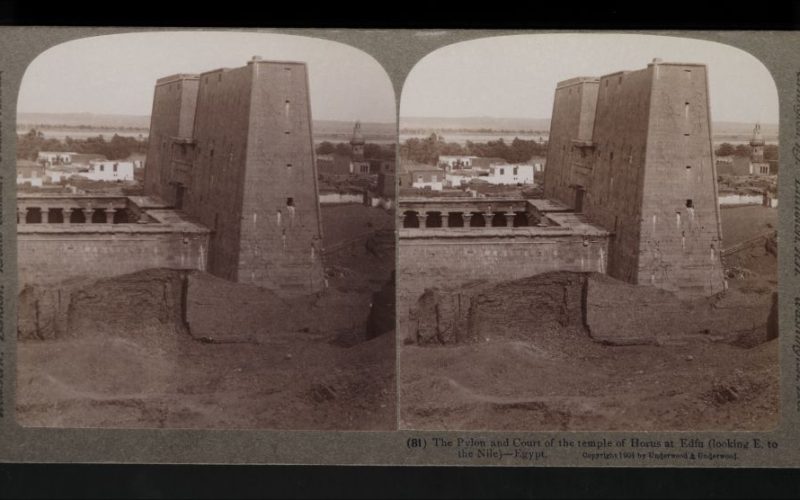 The great pylon of the Temple of Horus at Edfu, the best-preserved temple in Egypt.