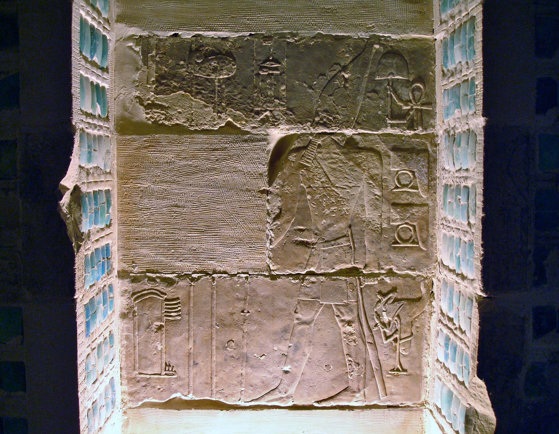 The Temple of Horus rising above the town of Edfu in southern Egypt.