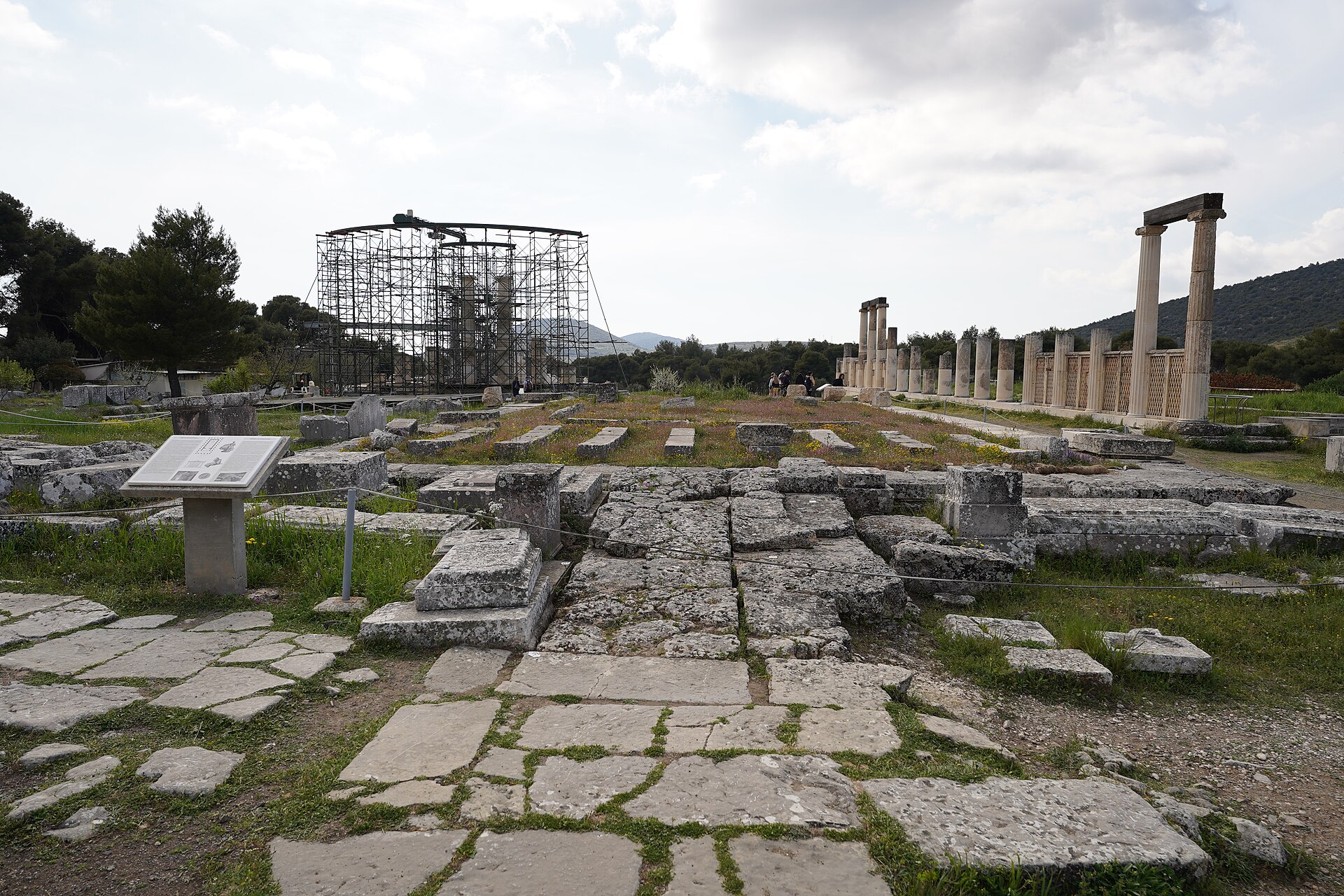 The ruins of the sanctuary of Asclepius at Epidaurus.