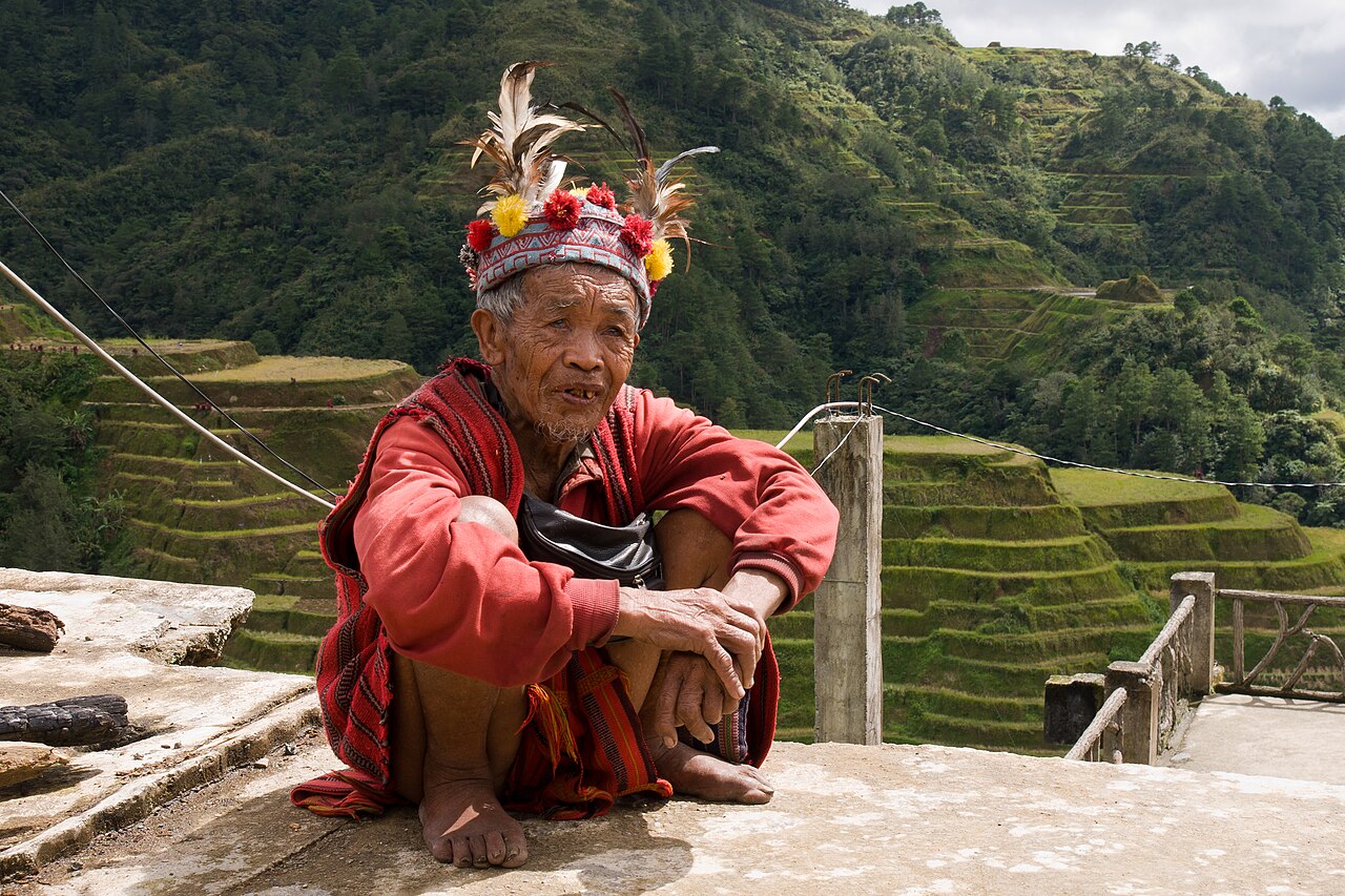 A highlander of the Philippine mountains in traditional dress