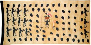 An appliqué banner of a king of Dahomey, a famed Fon royal art