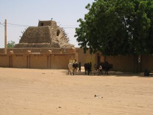The Tomb of Askia in Gao, a great mud-brick pyramid raised for the emperor Askia Muhammad of Songhai