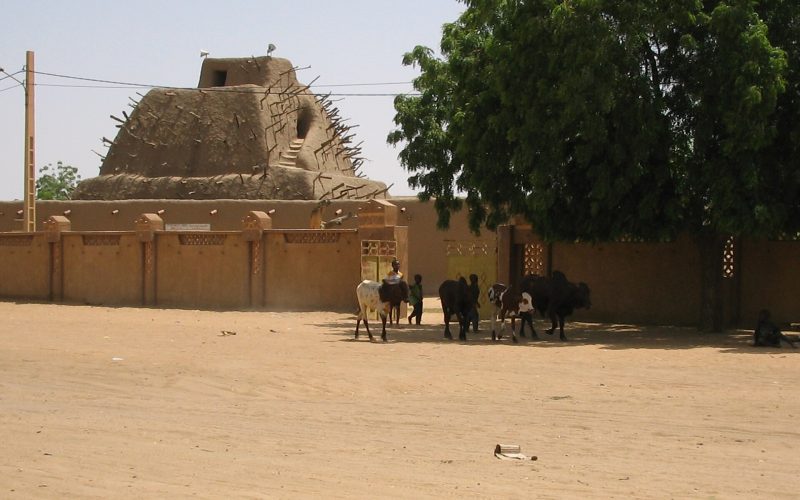 The Tomb of Askia in Gao, a great mud-brick pyramid raised for the emperor Askia Muhammad of Songhai