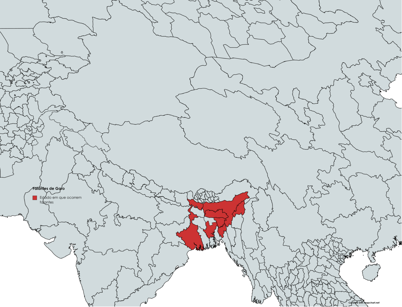 The distribution of the Garo (A·chik) language