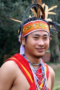 A Garo boy; Garo society is matrilineal