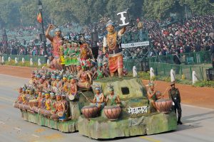 A tableau of Meghalaya displaying Garo culture