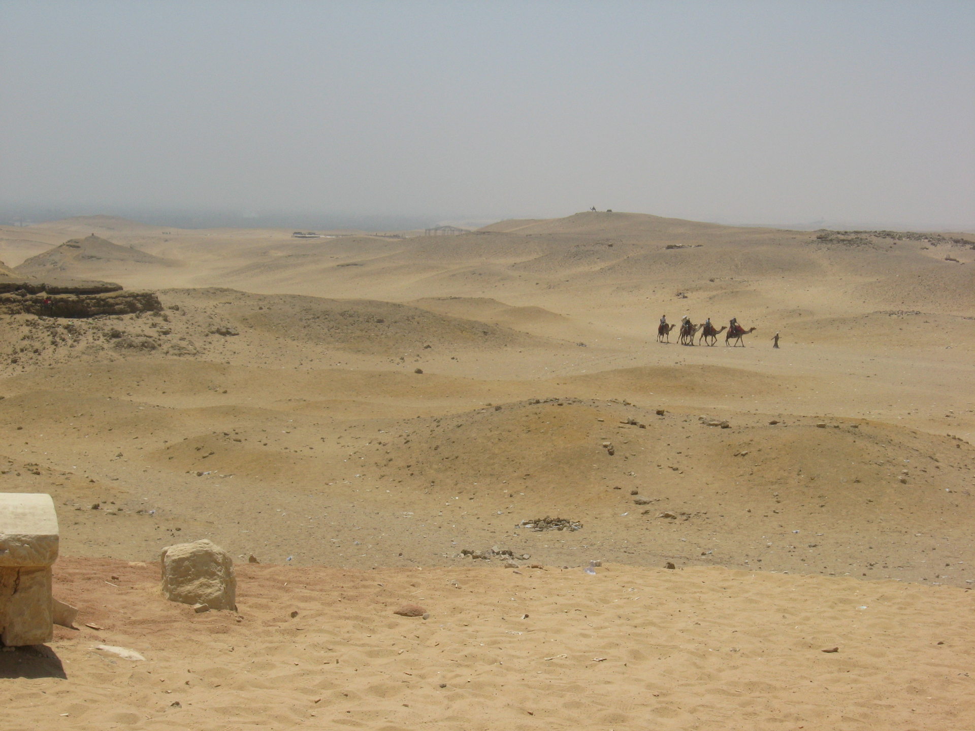The Giza plateau on the edge of Cairo, crowned by its ancient pyramids.