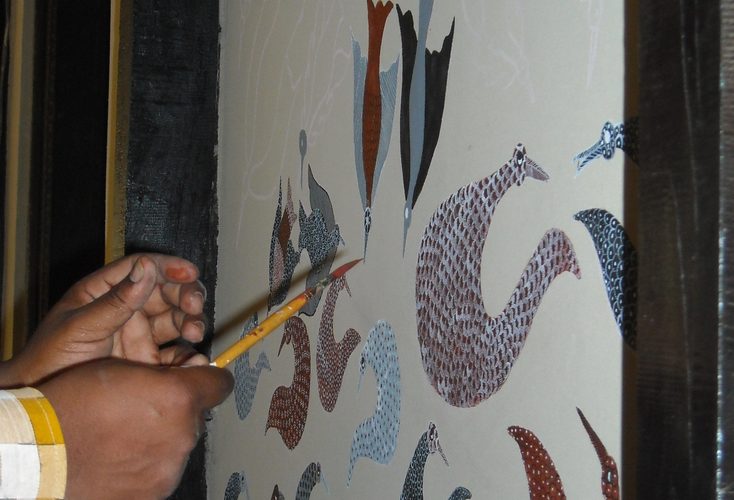A Gond painting, the celebrated folk art of the Gond people