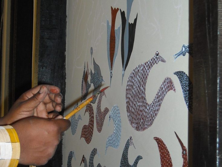 A Gond painting, the celebrated folk art of the Gond people