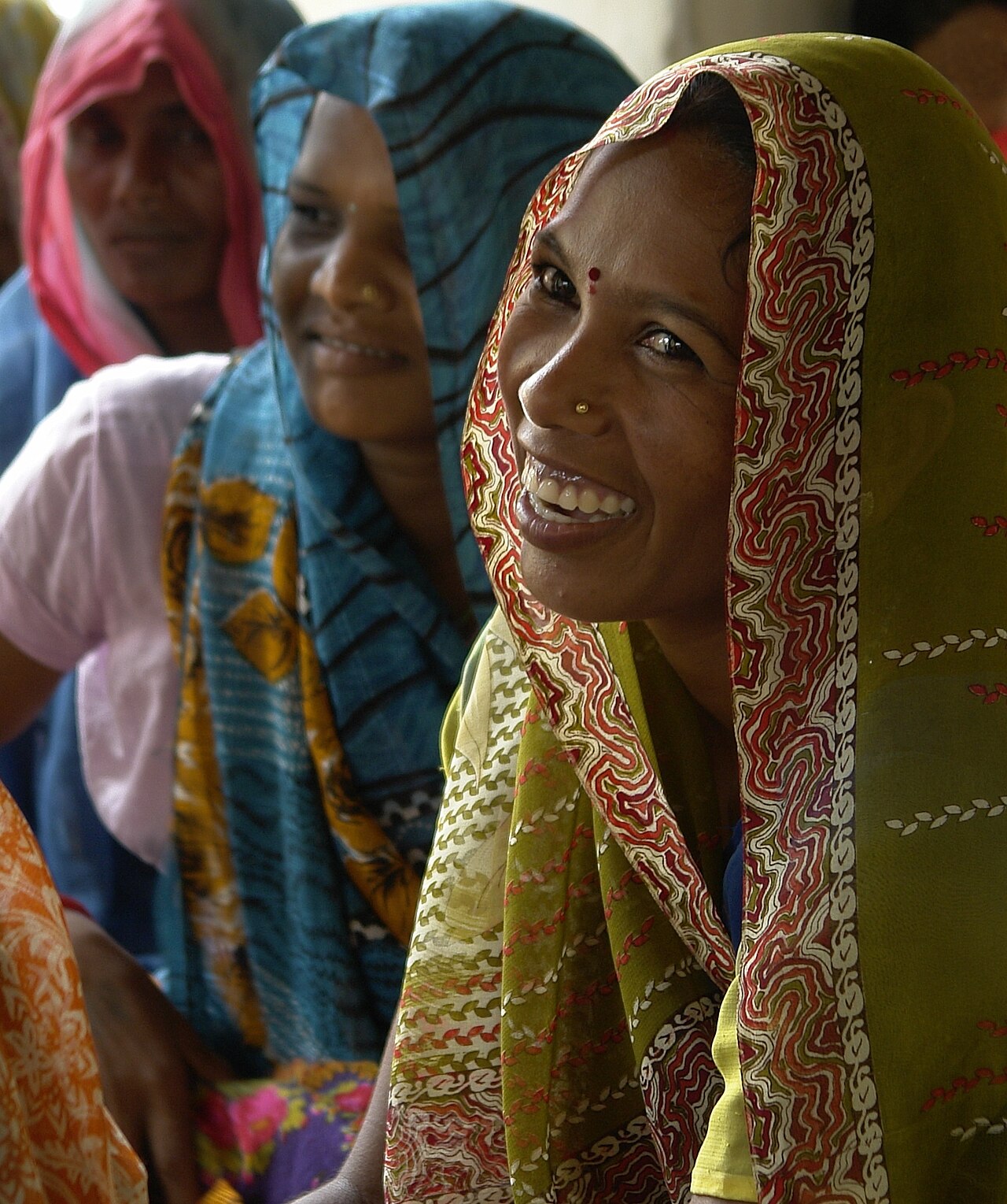Women of a Gond tribal village