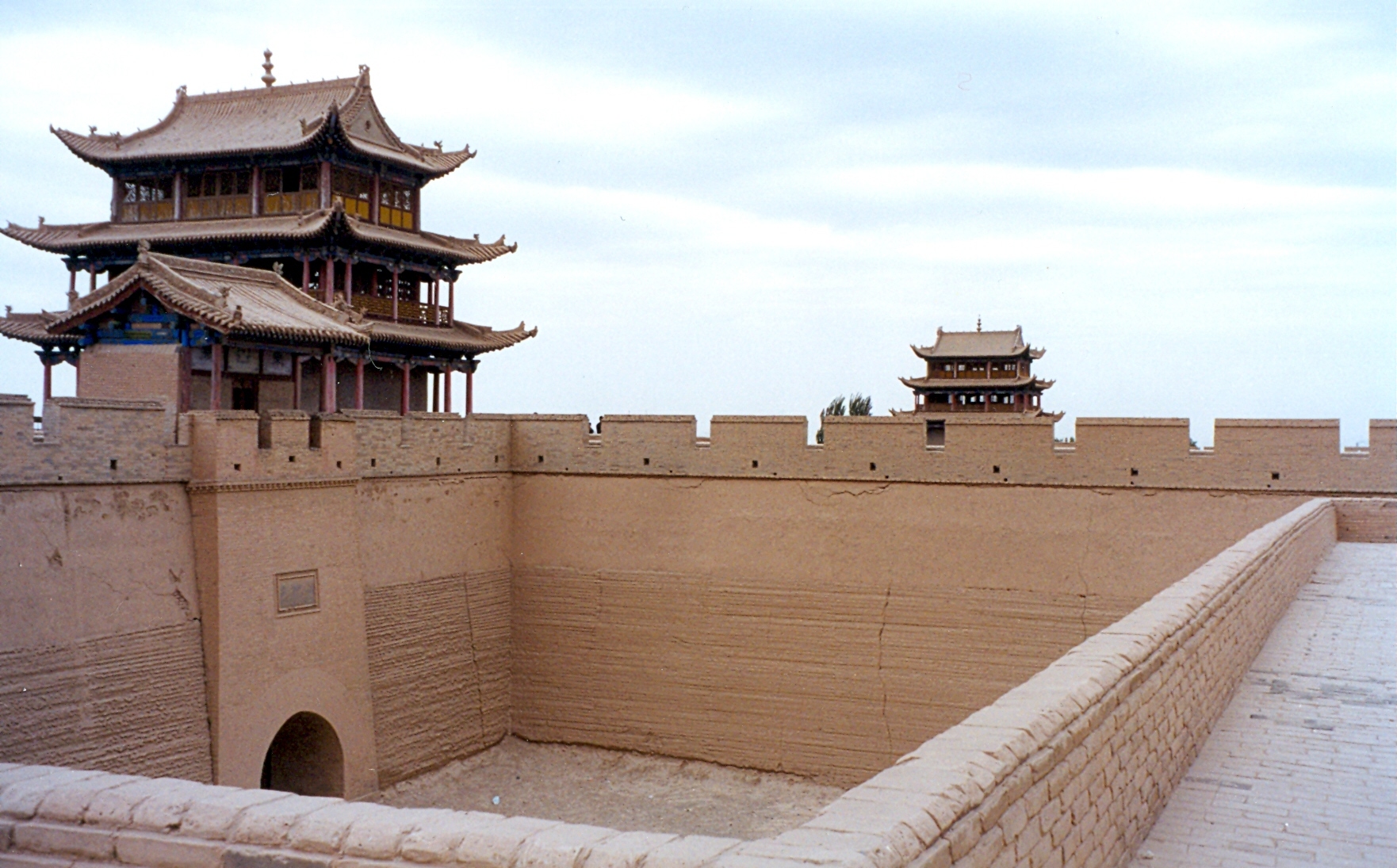 The great fortress of Jiayuguan, the western end of the Ming Great Wall.