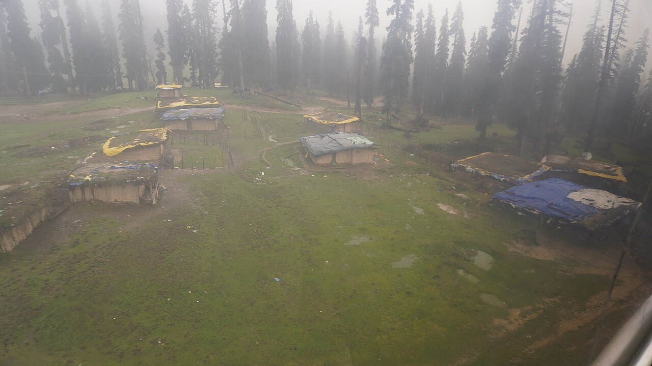 A seasonal dwelling of the migratory Gujjar-Bakarwal herders