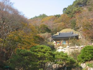 The serene granite Buddha of the Seokguram Grotto, gazing east toward the sea from a hill above Gyeongju