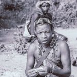 Hadza men in the bush near Lake Eyasi, among the last hunter-gatherers in Africa.