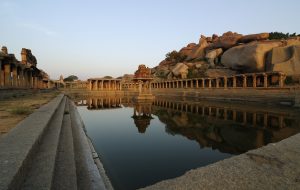 The vast ruins of Hampi, capital of the Vijayanagara Empire, in southern India.