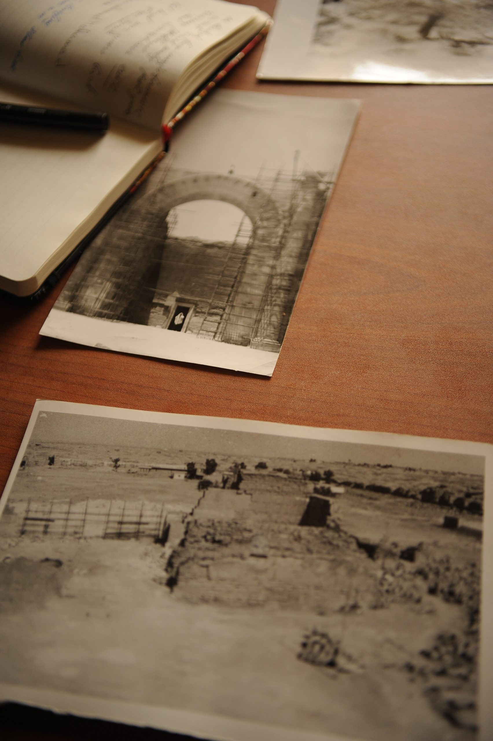 The temple precinct of Hatra rising from the desert of northern Iraq.