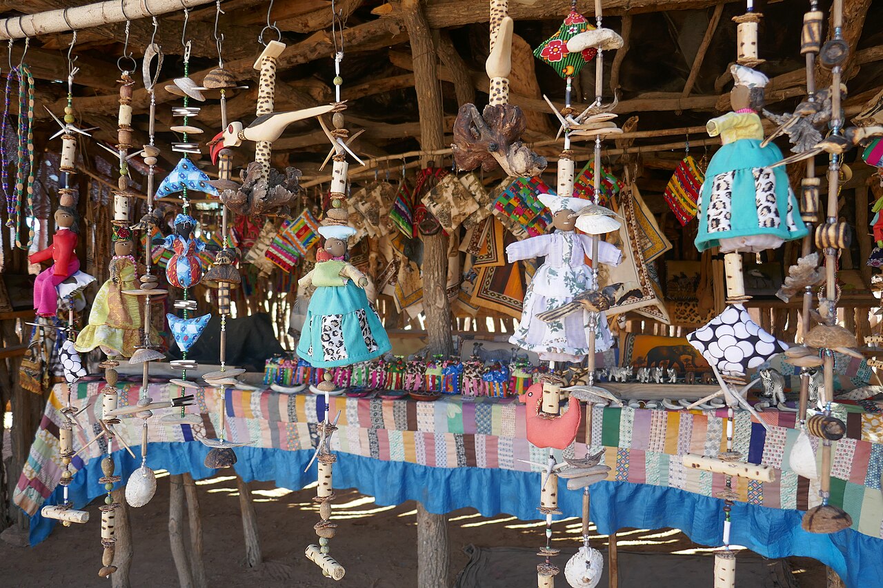 Herero dolls in traditional dress, a craft of the women.